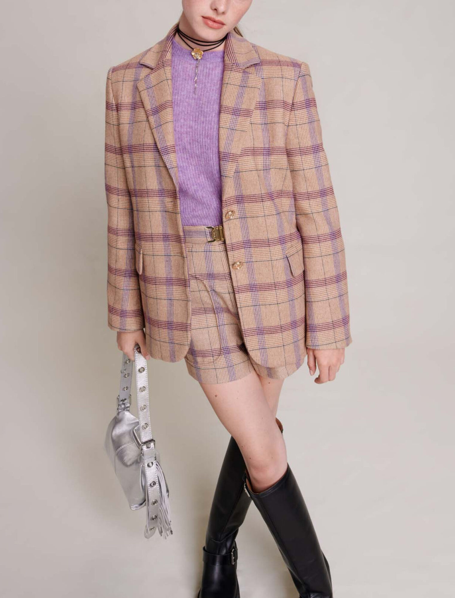 Chaqueta de traje a cuadros