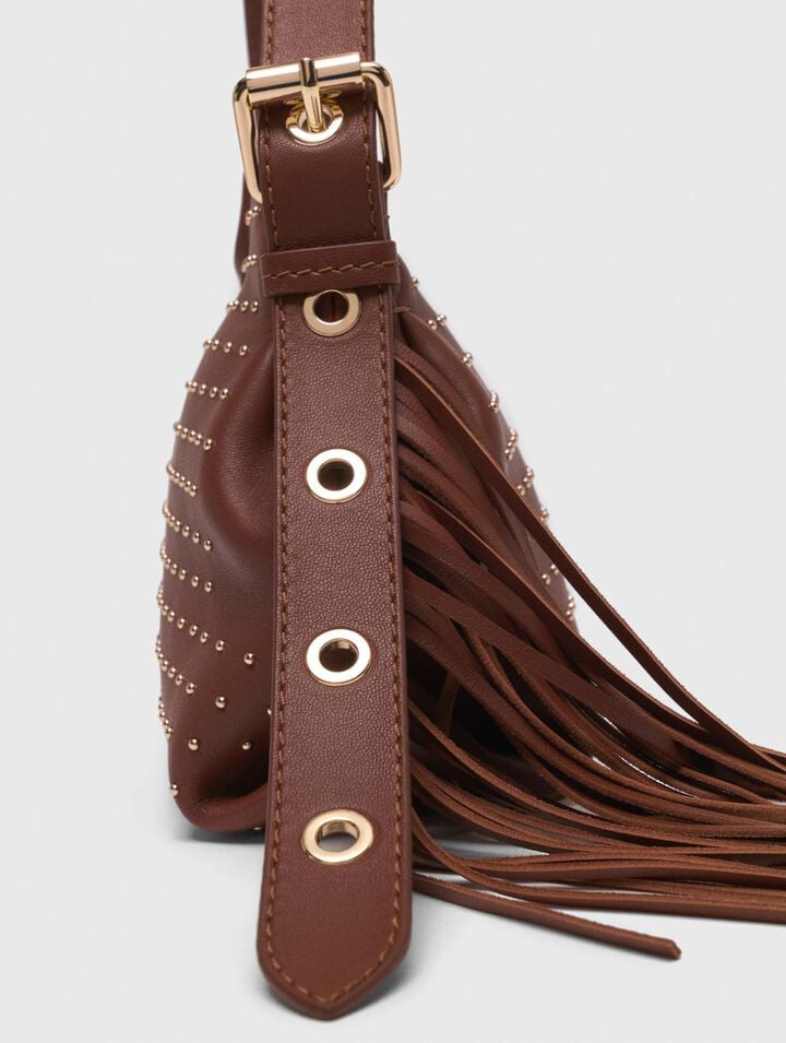 Bolso Miss M mini de cuero y tachas