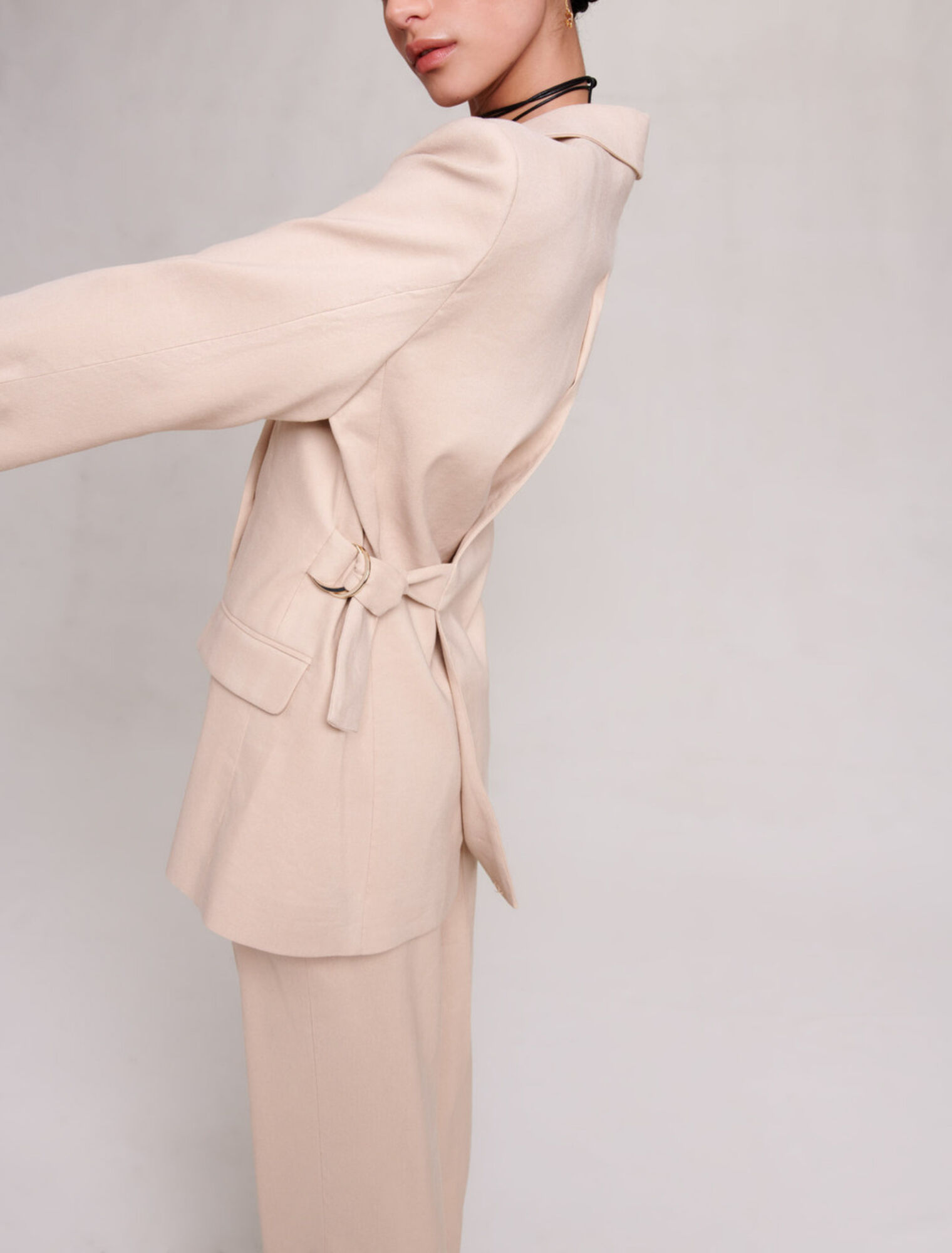 Chaqueta de mezcla de lino