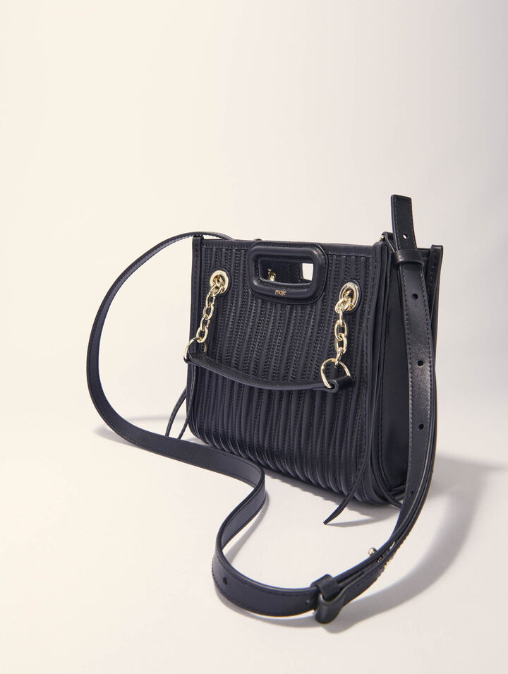 Bolso mini tote de piel acolchado