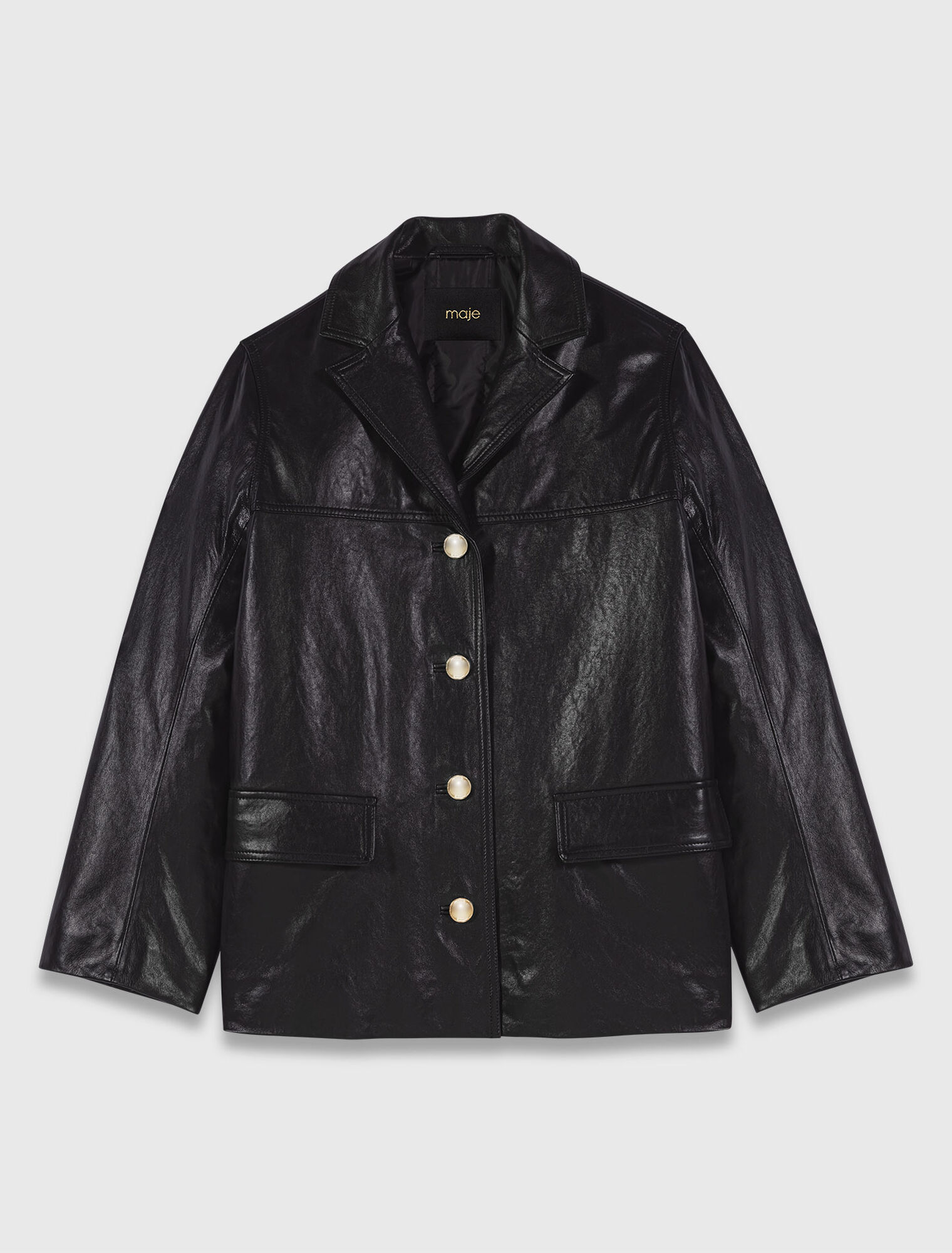 Chaqueta de piel acolchada