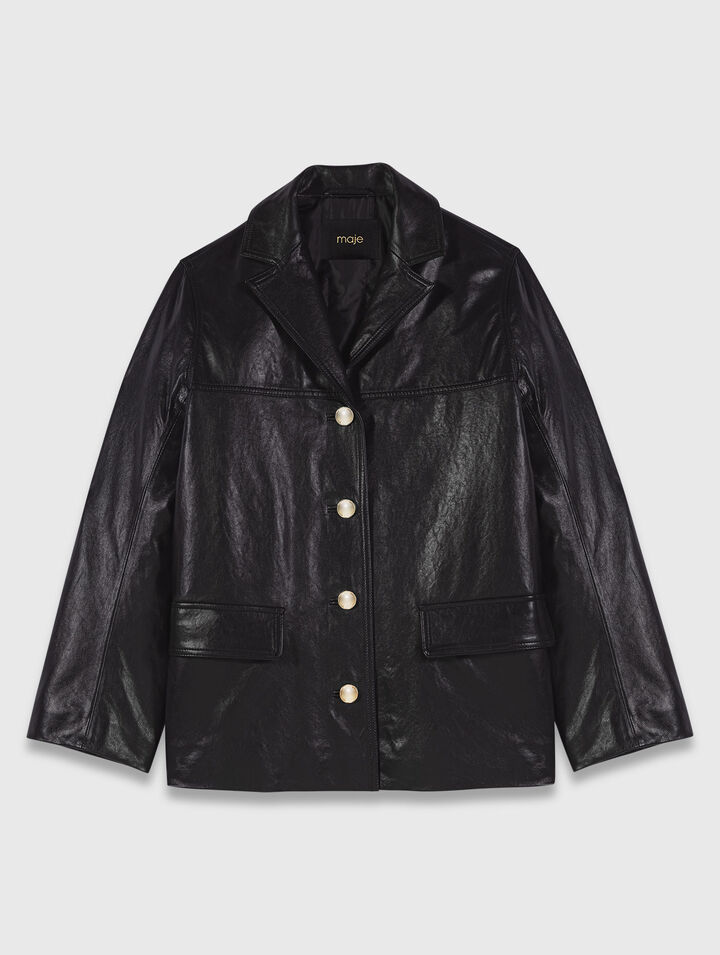 Chaqueta de piel acolchada