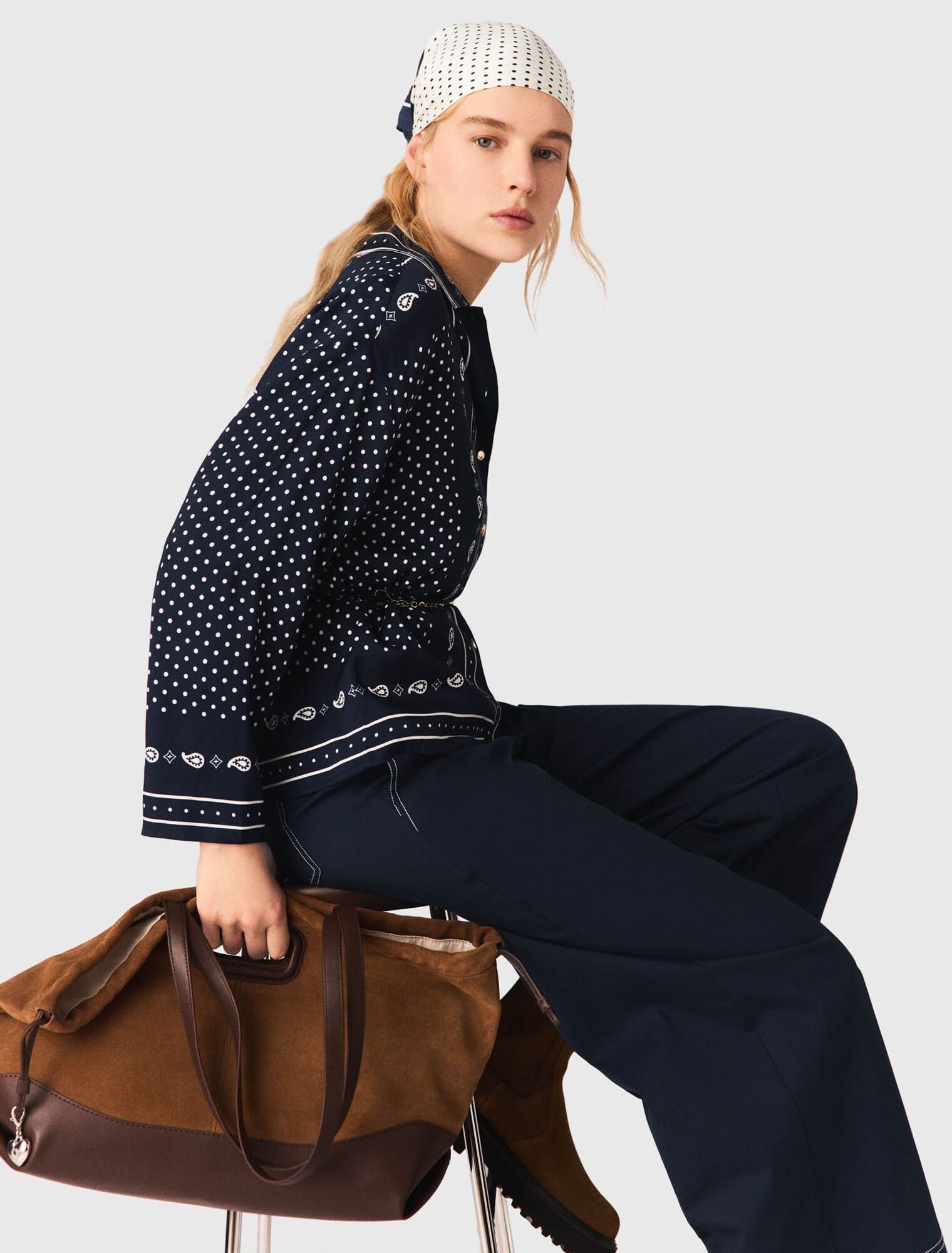 Camisa fluida estampada