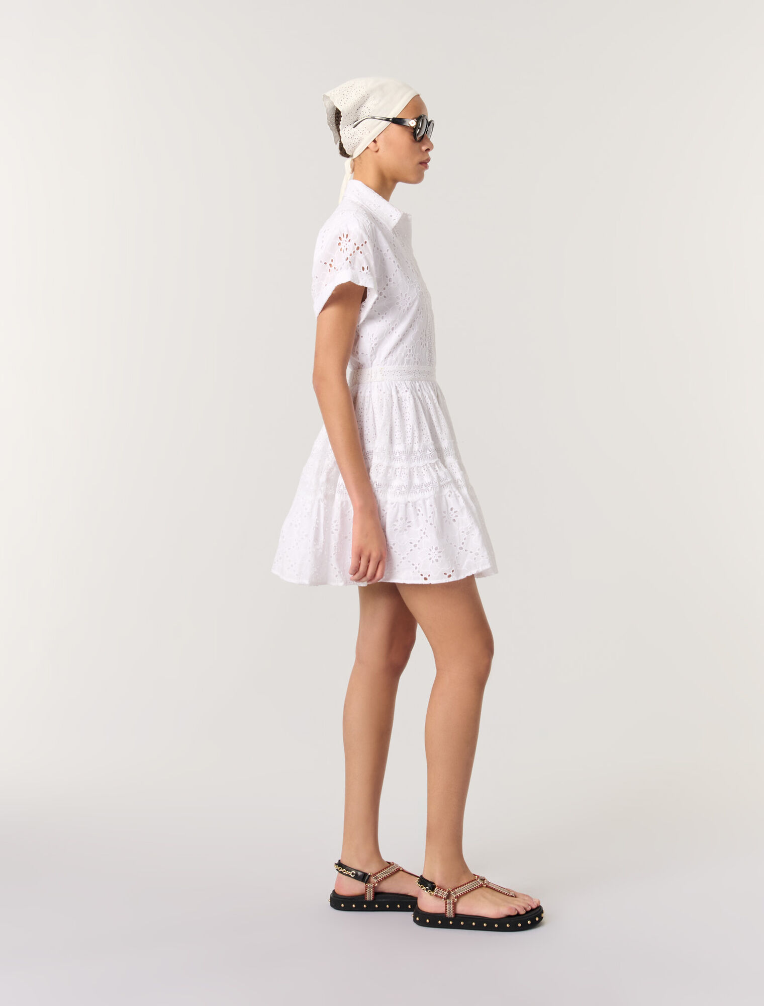 Vestido babydoll bordado