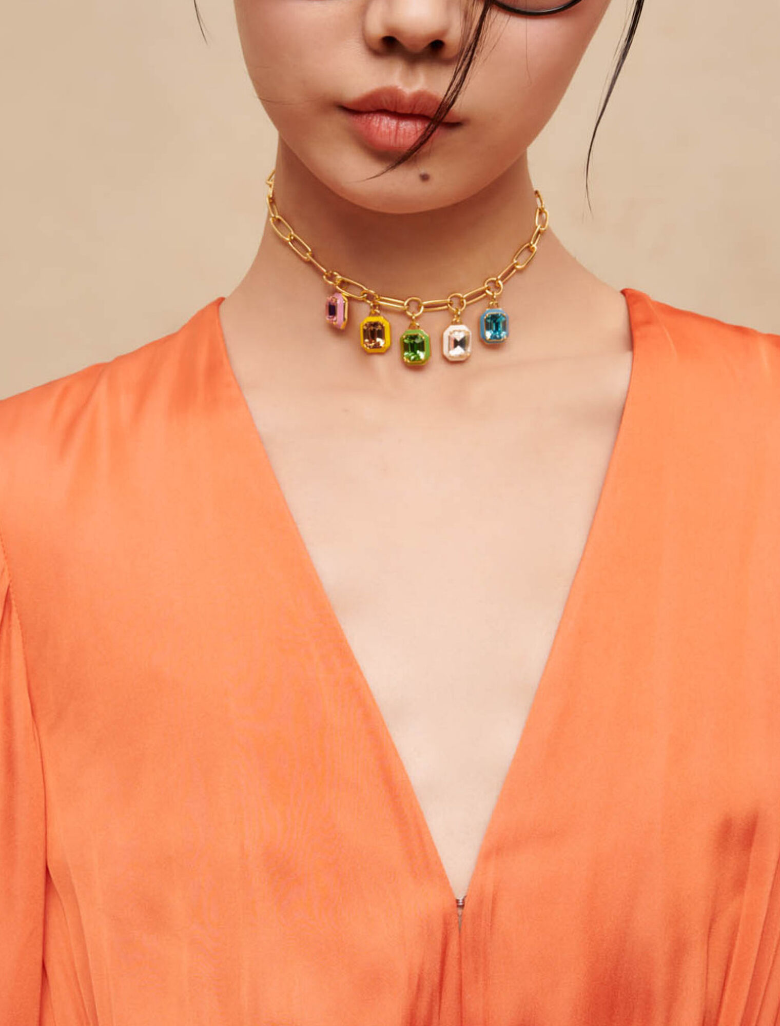 Vestido largo satinado