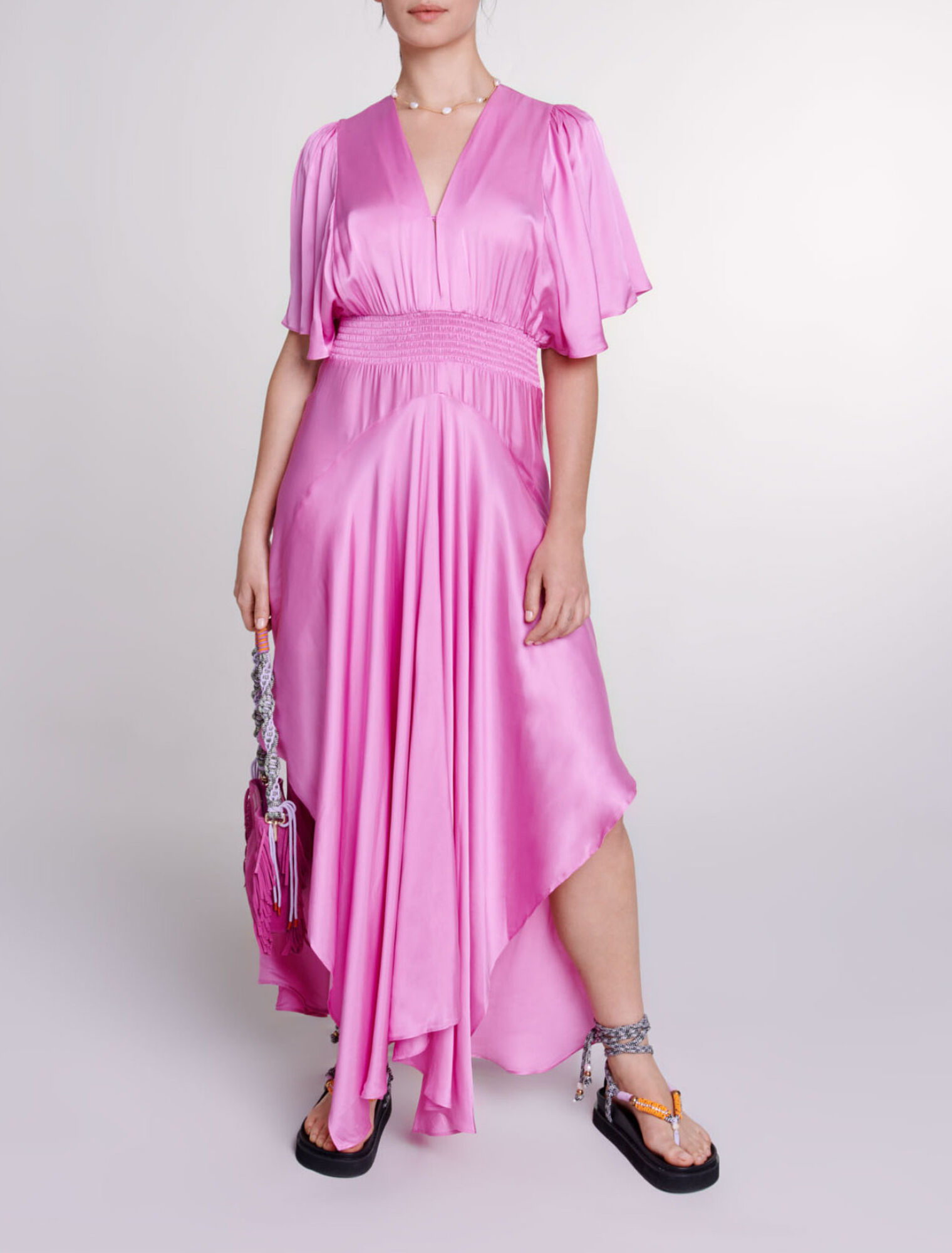 Vestido largo satinado