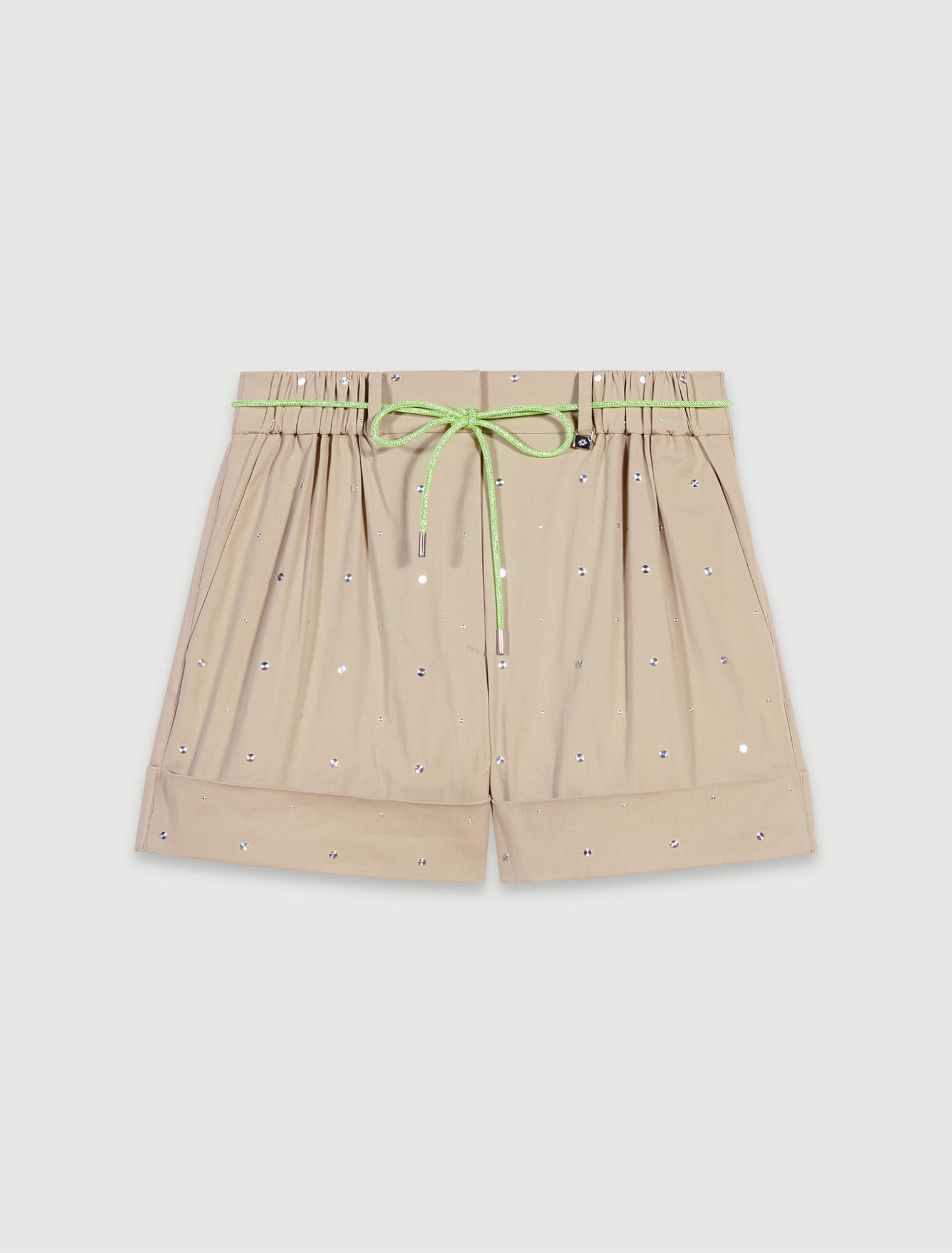 Short de algodón con tachuelas