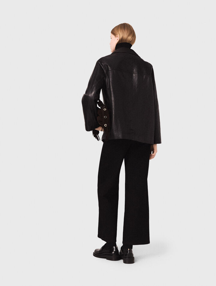 Chaqueta de piel acolchada