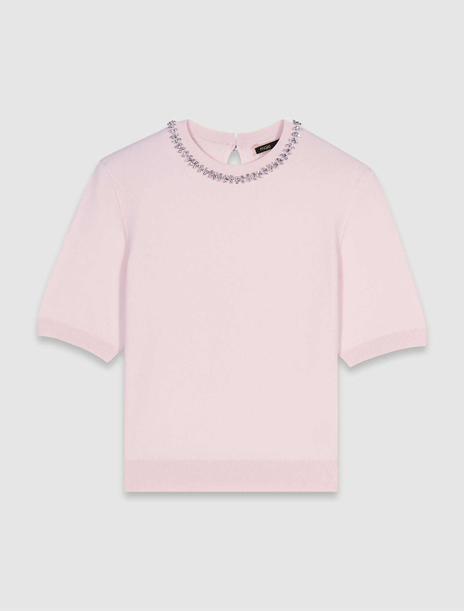 Jersey corto de punto con strass