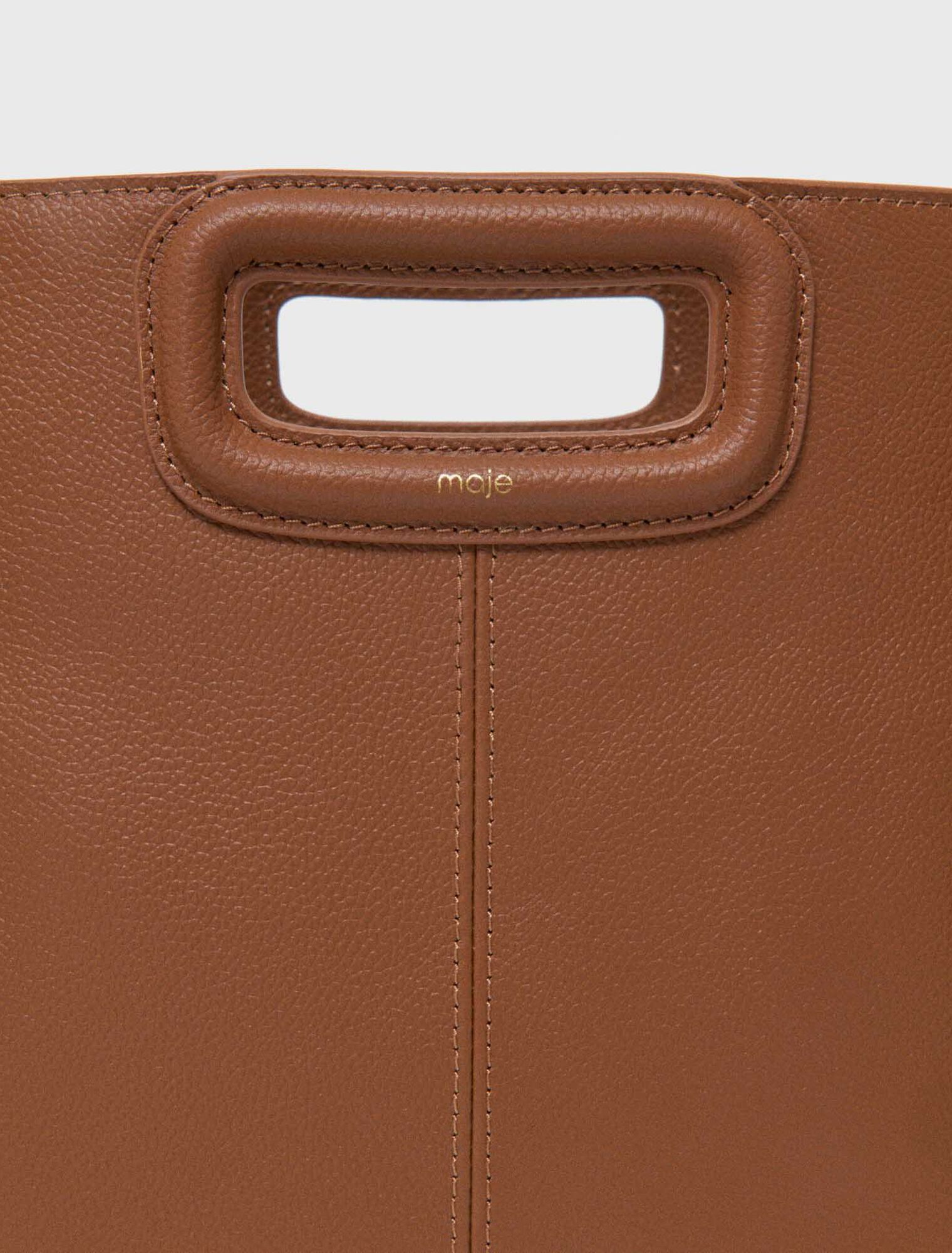 Bolso M de piel granulada