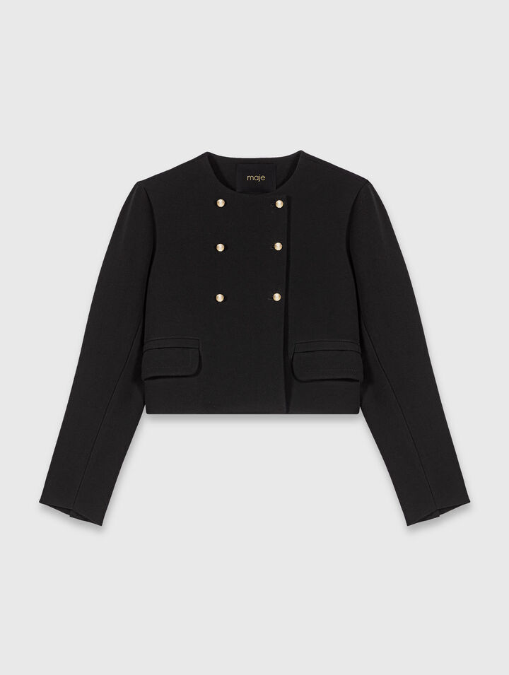 Chaqueta corta con botones dorados