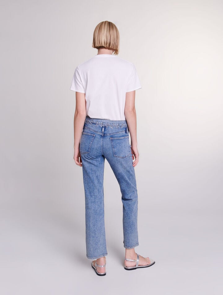 Vaquero con detalles trenzados