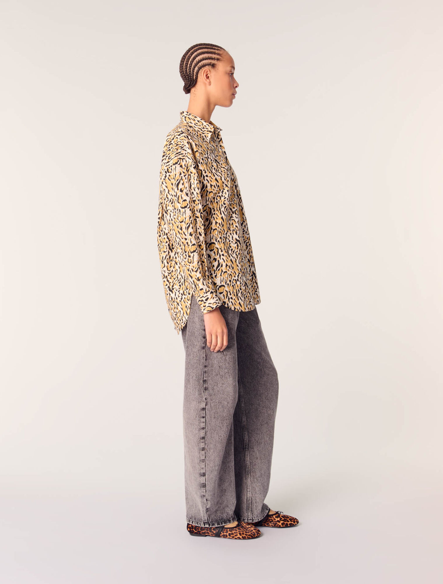 Camisa con estampado leopardo