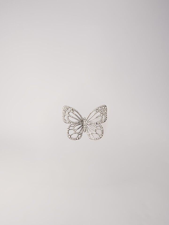 Anillo mariposa con strass
