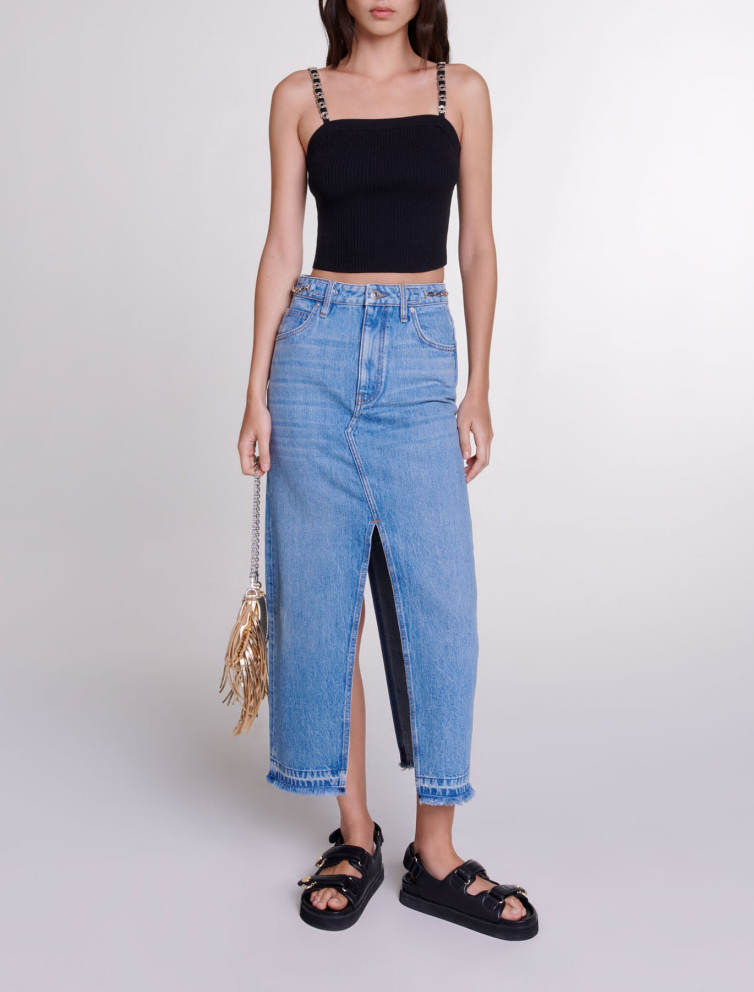 Top corto con tirantes desmontables