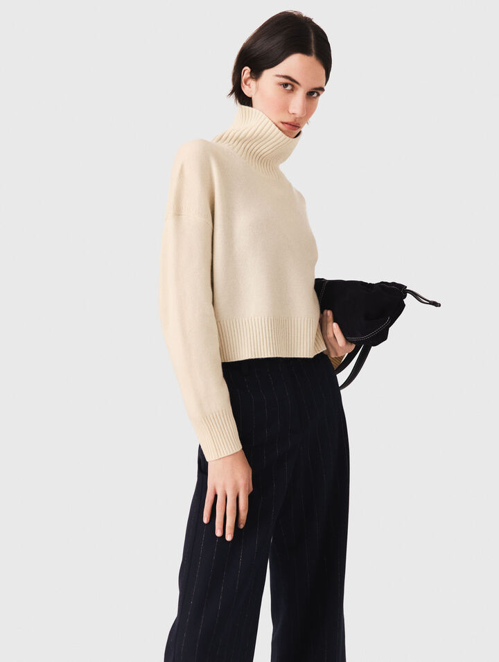 Jersey de cuello alto de cachemir