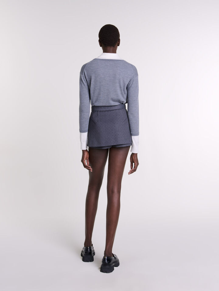 Pantalón corto trampantojo