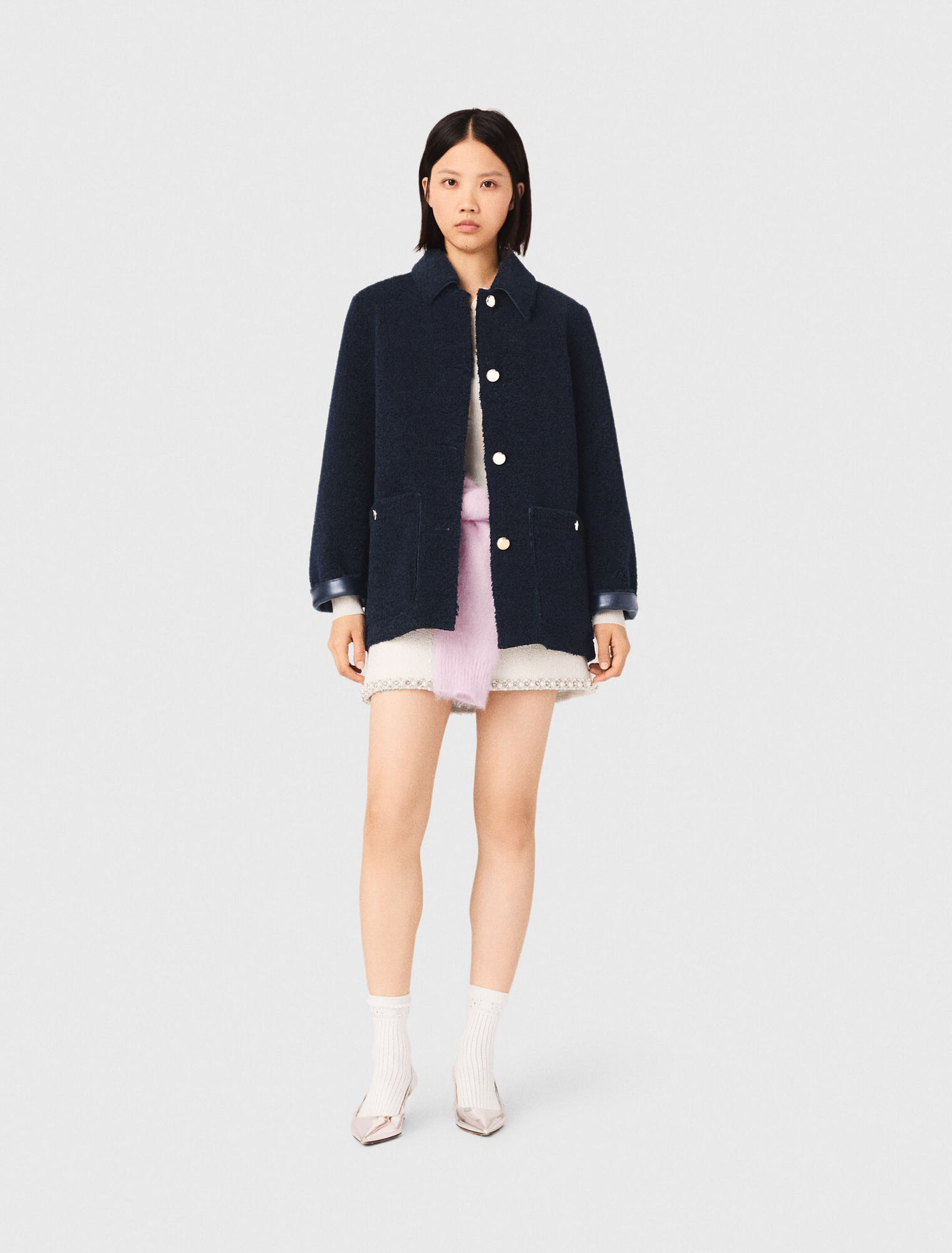 Piel cordero sintética reversible