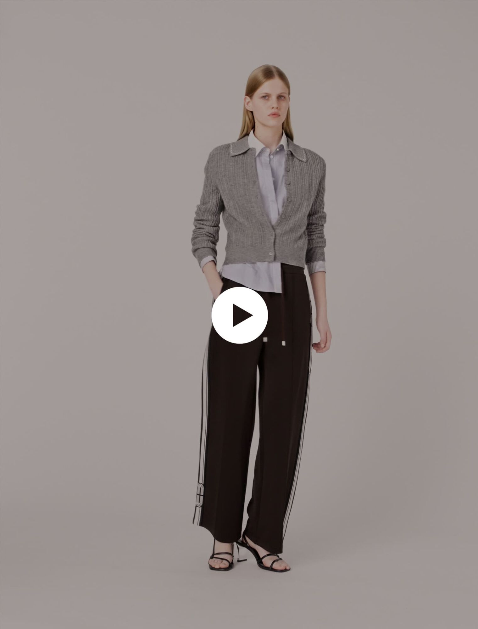 Pantalón con bandas rectas