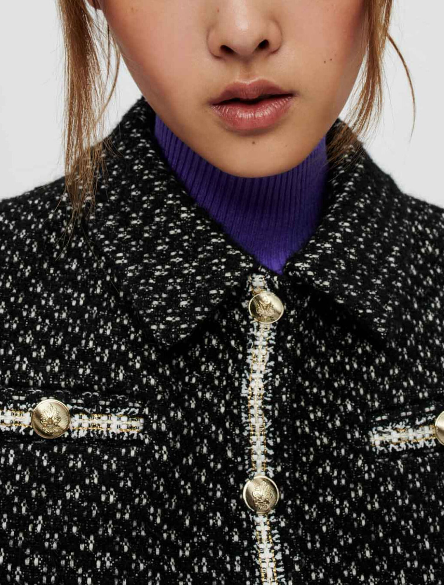 Cazadora de tweed ceñida