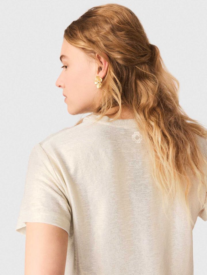 Camiseta de tejido lam&eacute;