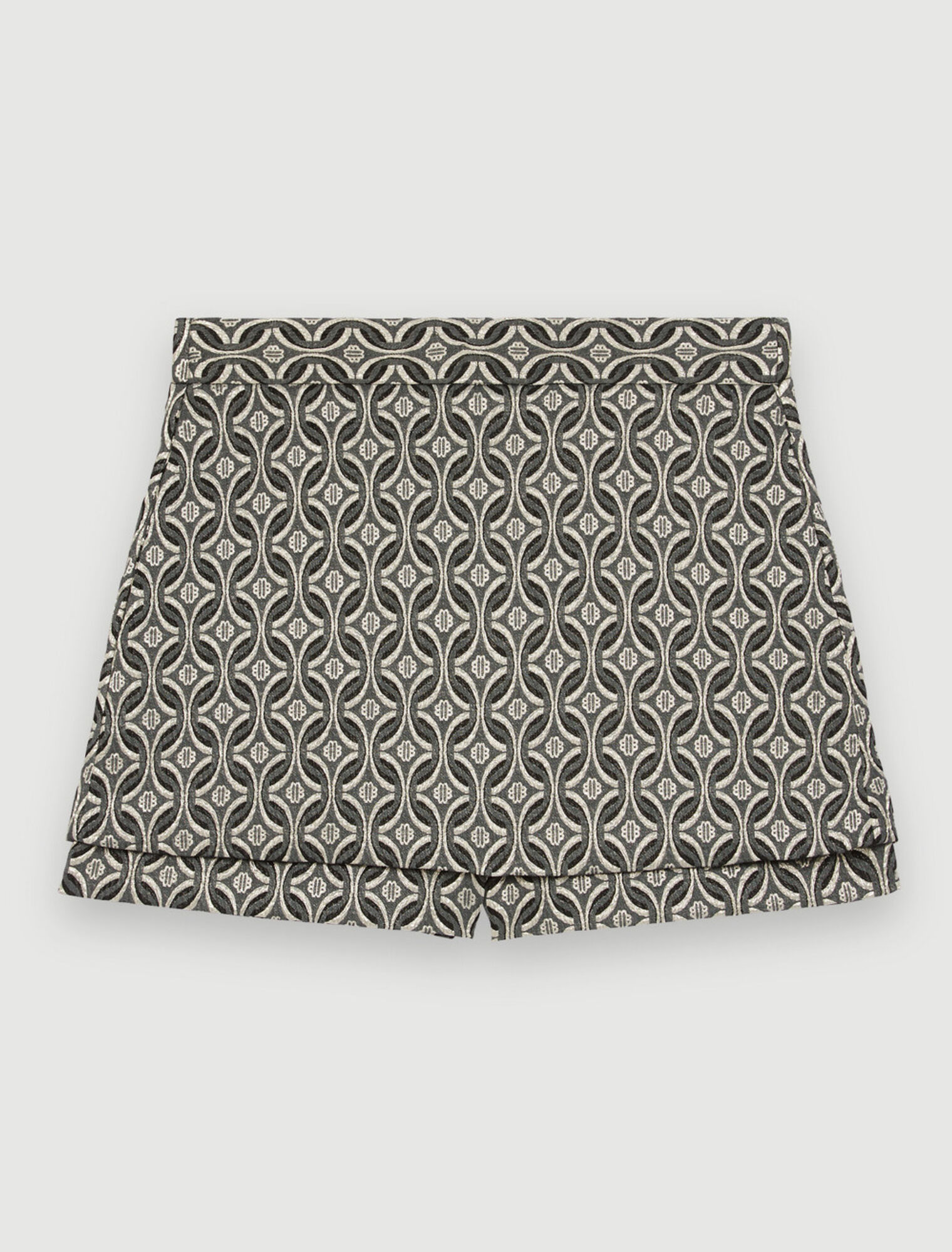 Bermudas de jacquard lamé trampantojo