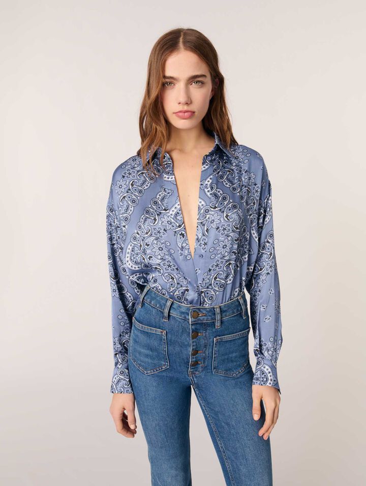 Camisa fluida estampada