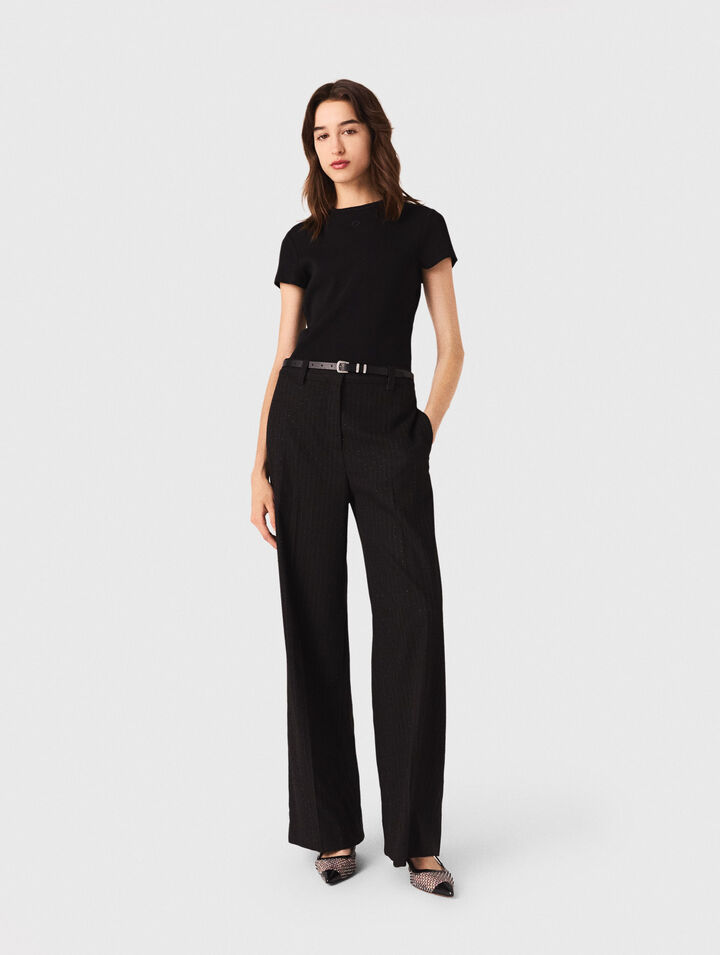 Pantalón de traje con strass
