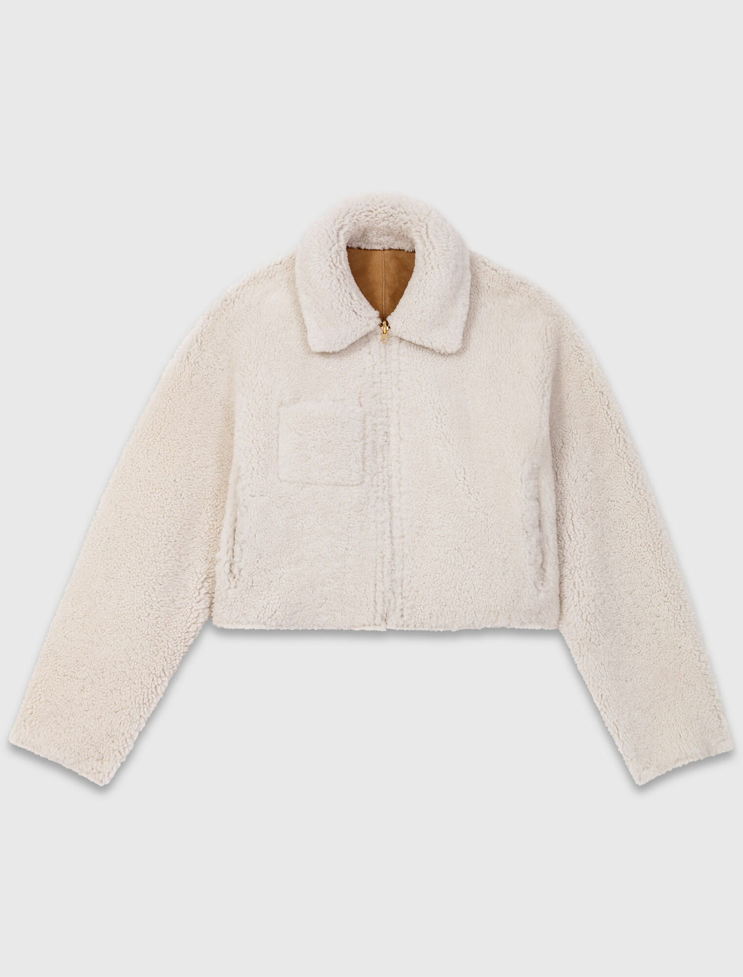 Abrigo de piel cordero reversible