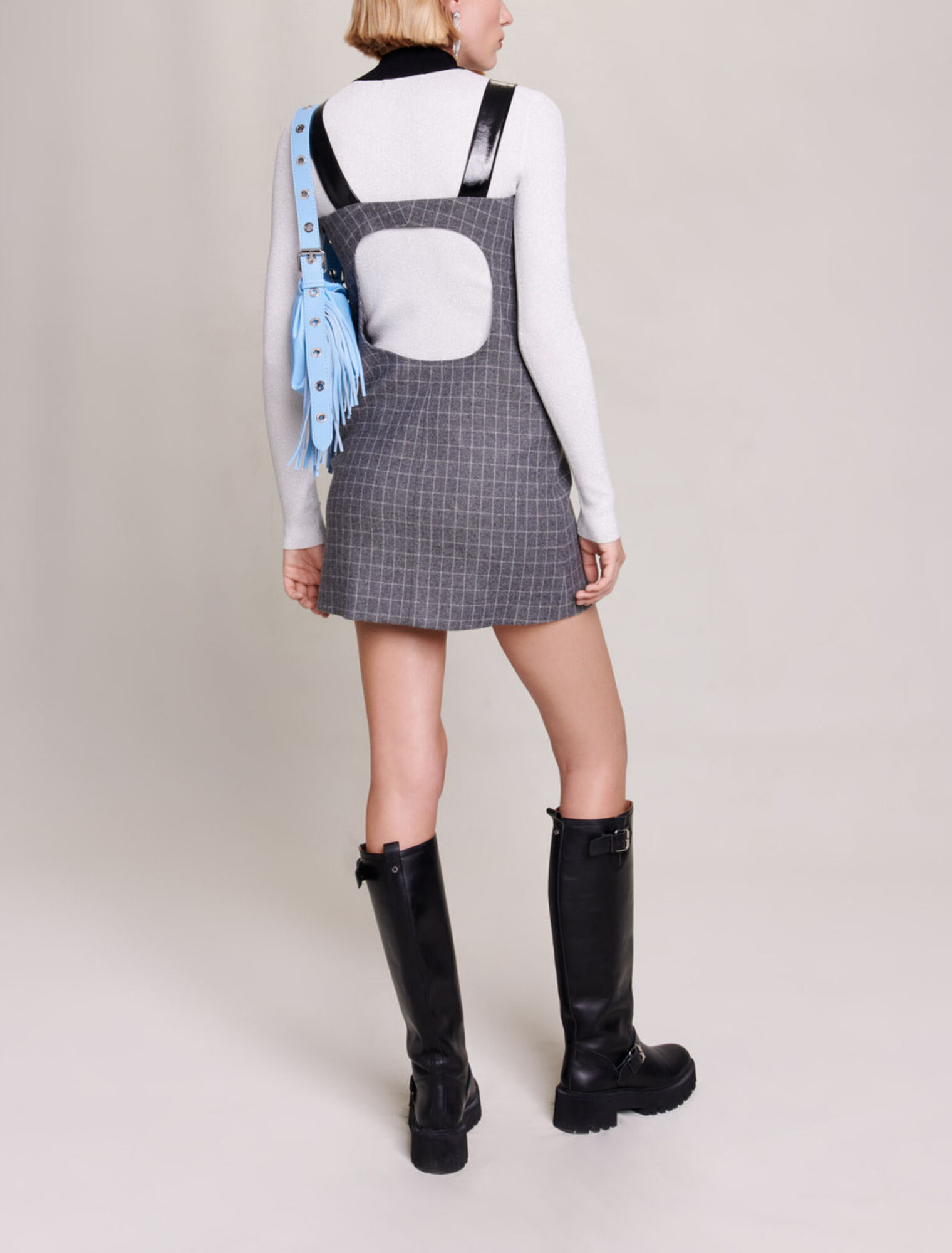 Vestido corto a cuadros