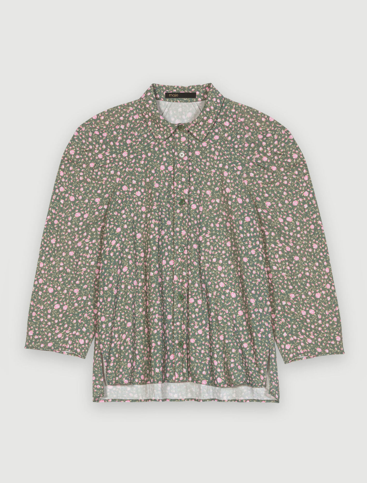 Camisa estampado capullo de rosa