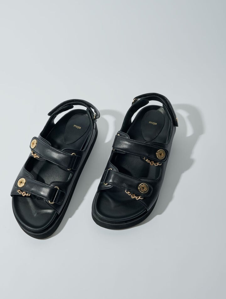 Sandalias de piel planas