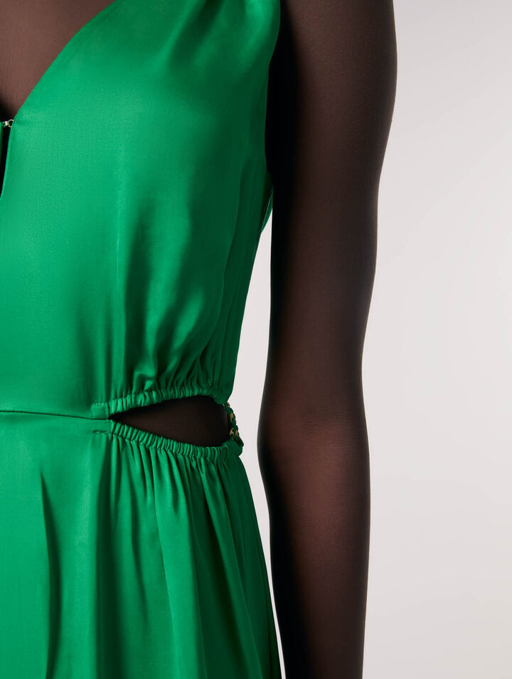 Vestido largo de rasete