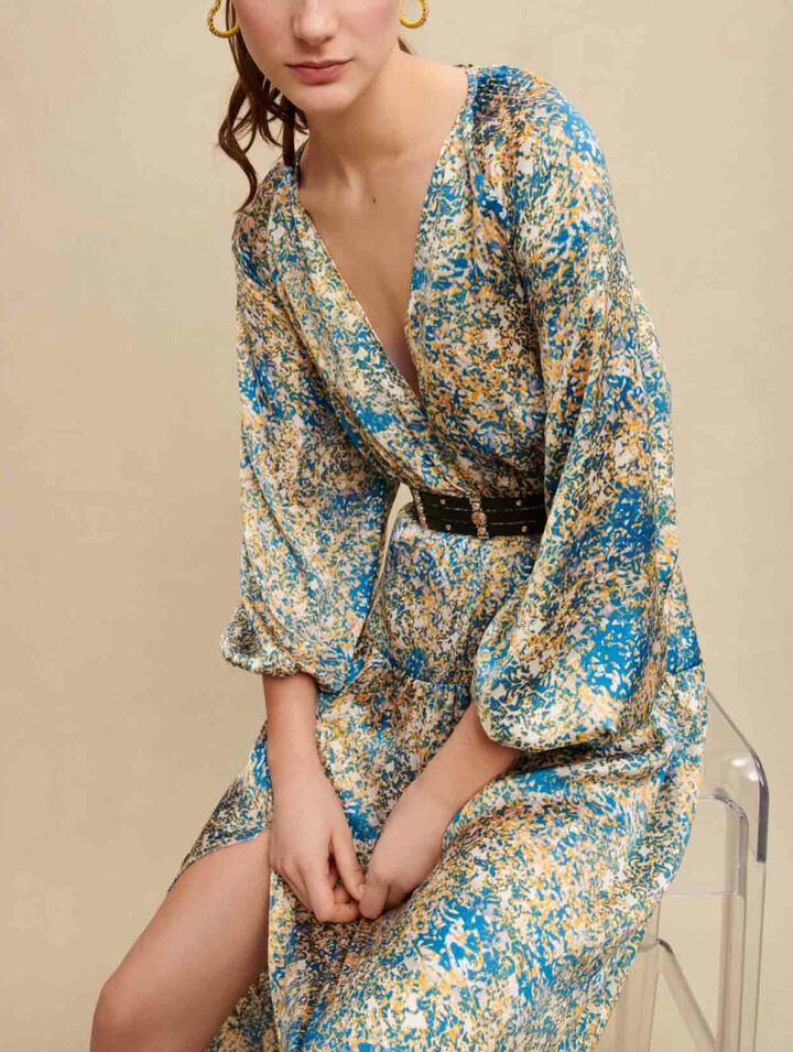 Vestido largo estampado