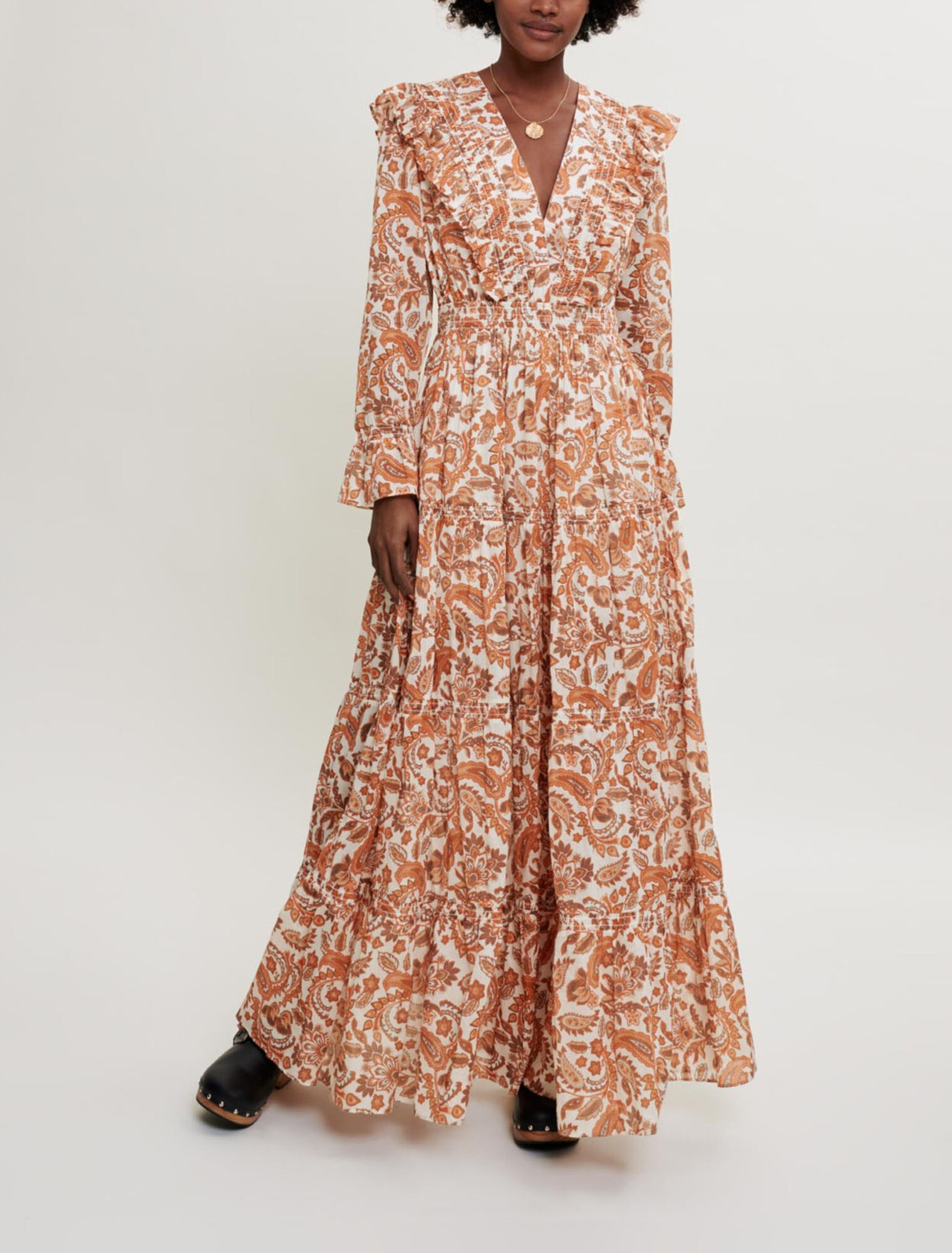 Vestido de algodón estampado