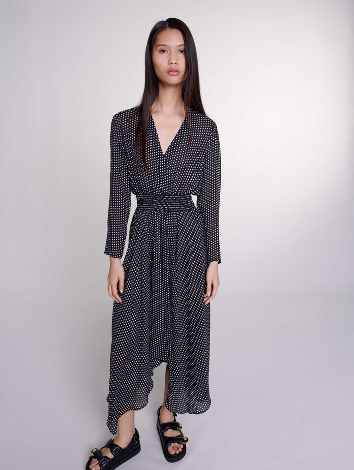 Vestido midi de lunares