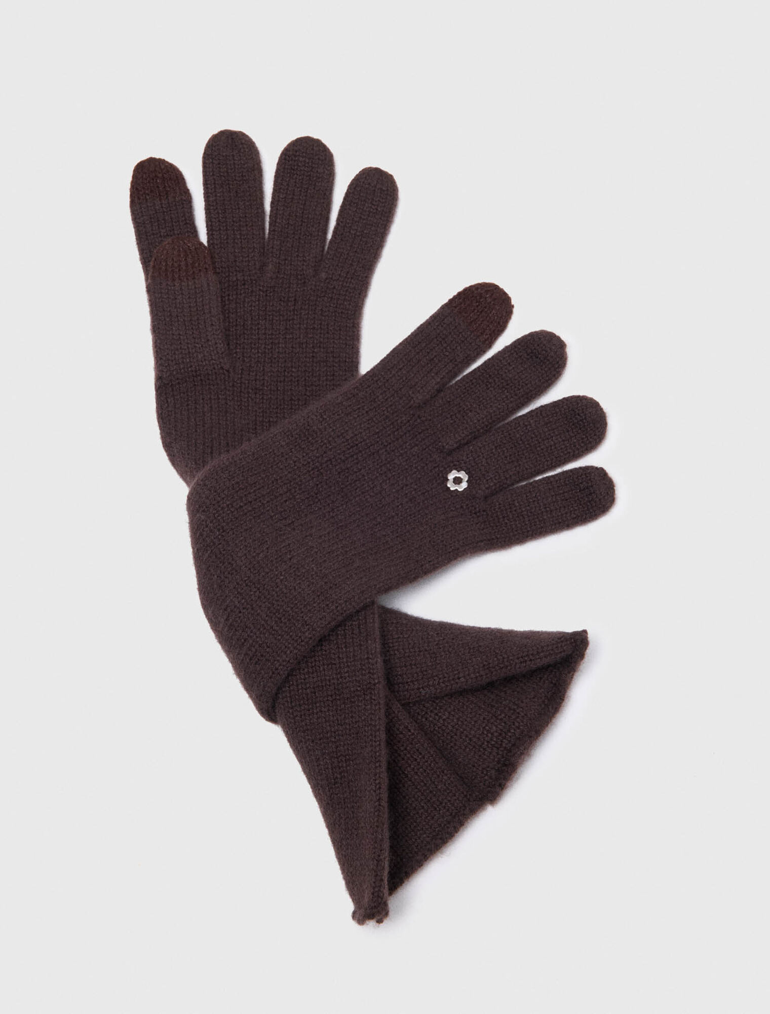 Guantes largos de lana y cachemira