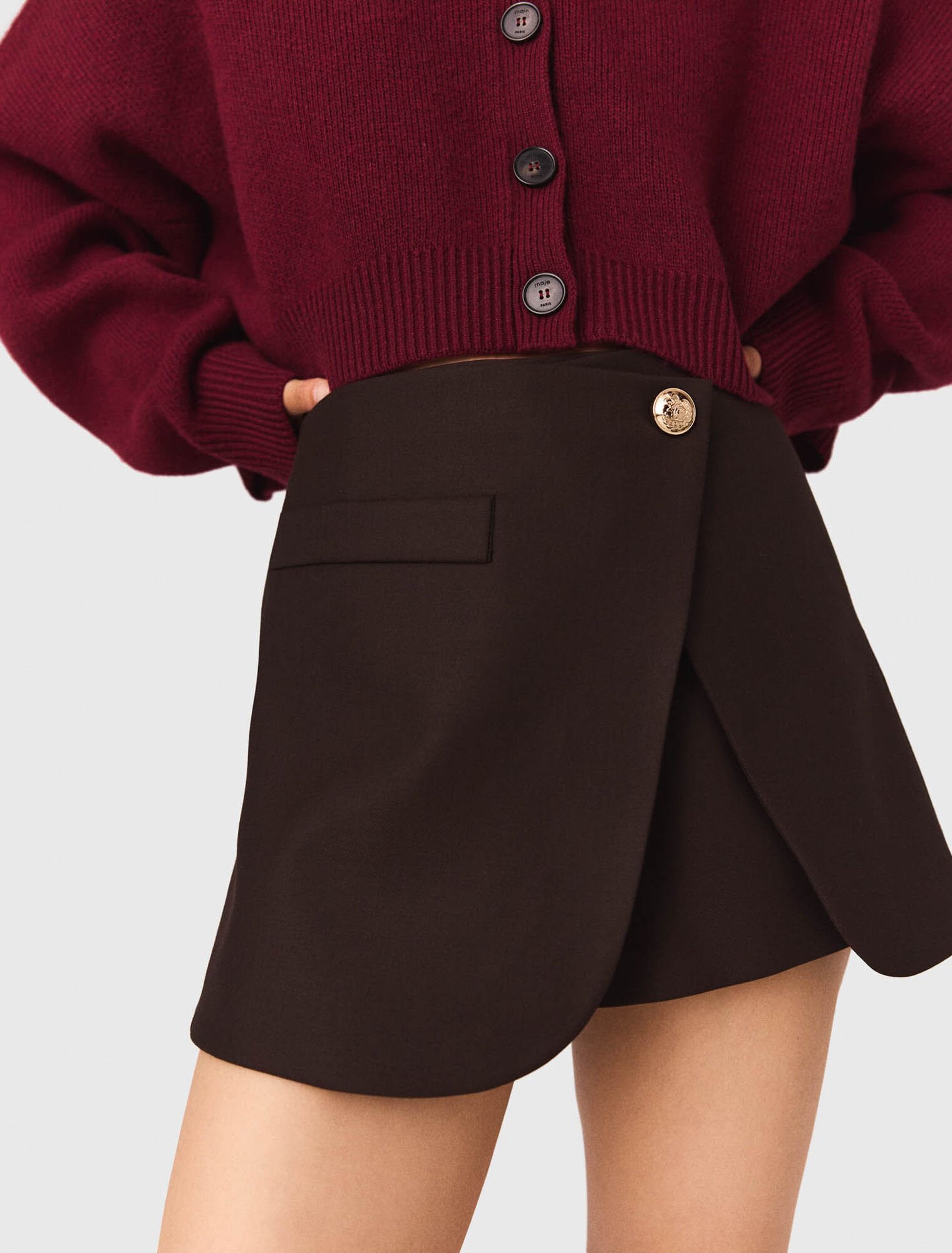 Pantalón corto trampantojo