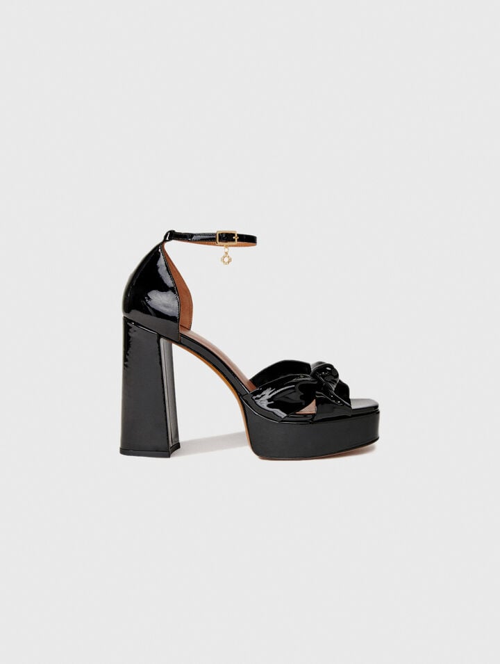 Sandalias de cuero de plataforma