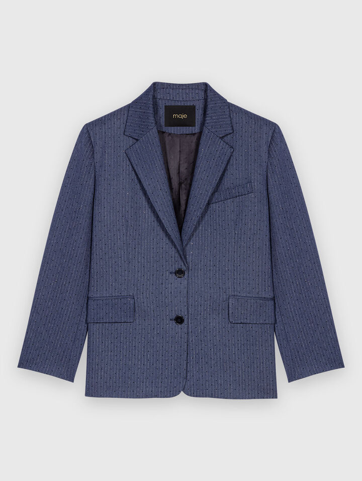 Chaqueta de traje con strass