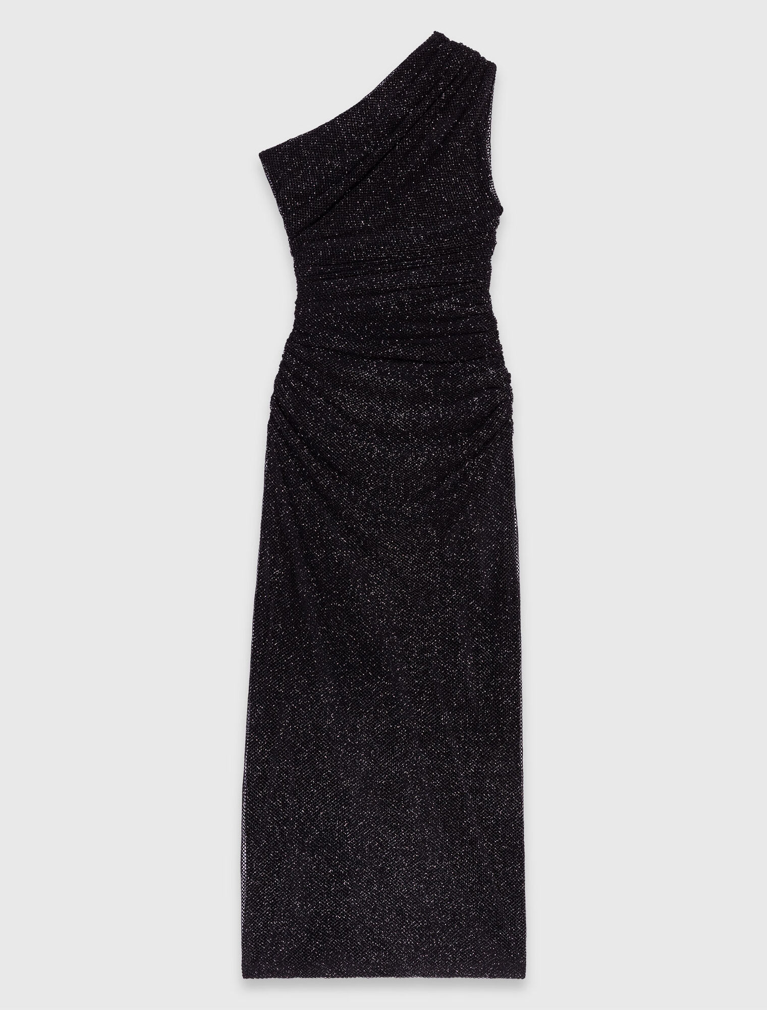 Vestido asimétrico de punto con estrás