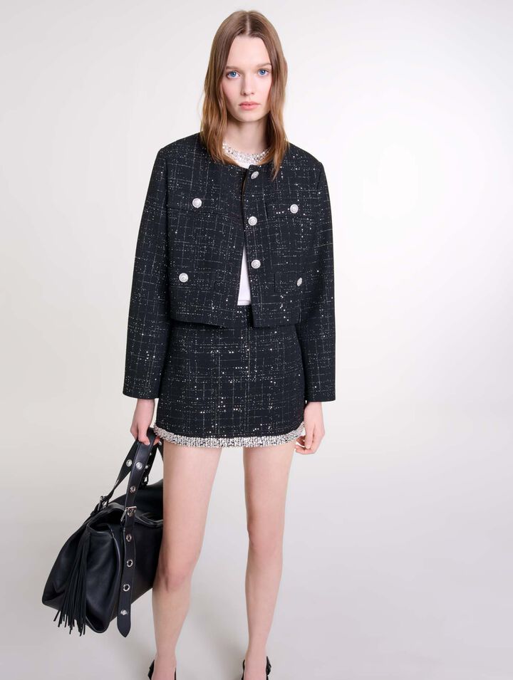 Chaqueta corta de tweed
