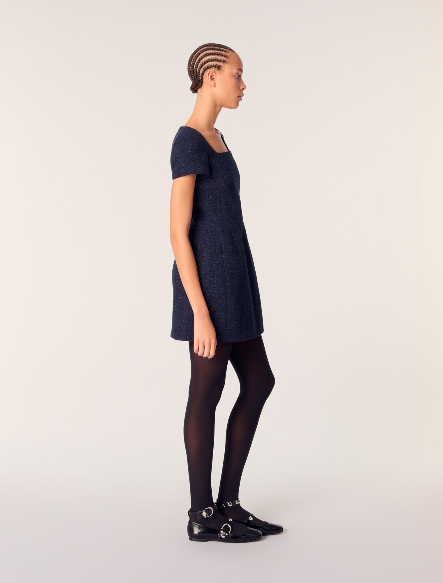 Vestido corto de tweed