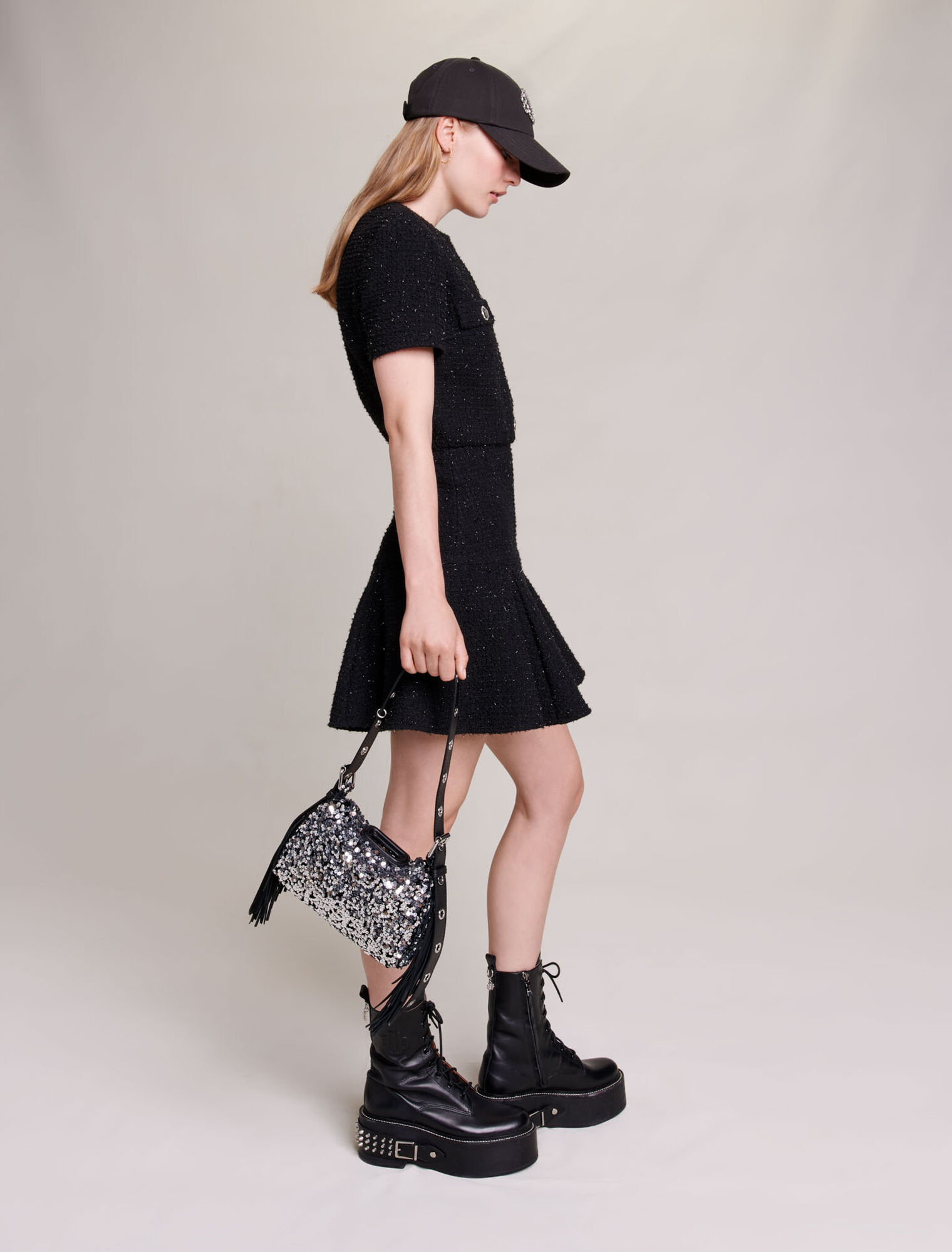 Vestido corto de tweed