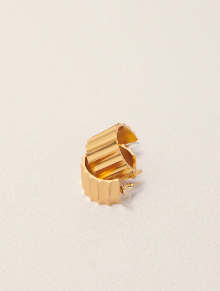 Pendientes de aro mini de metal cónico 