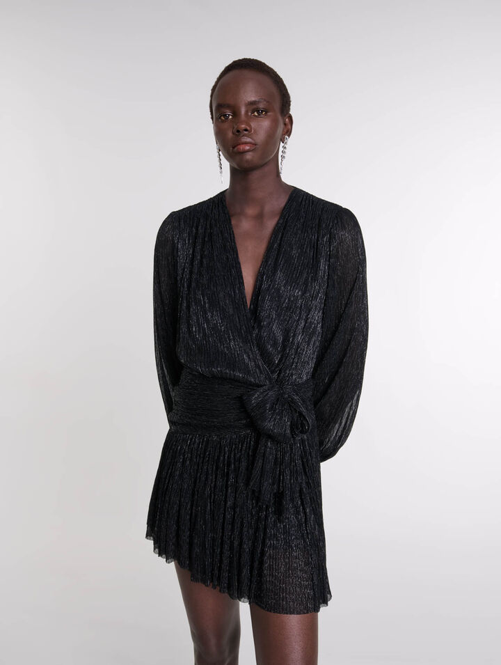 Vestido corto de lamé