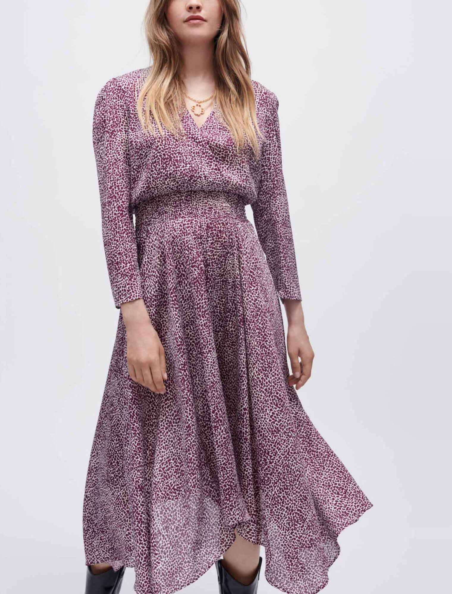 Vestido asimétrico leopardo