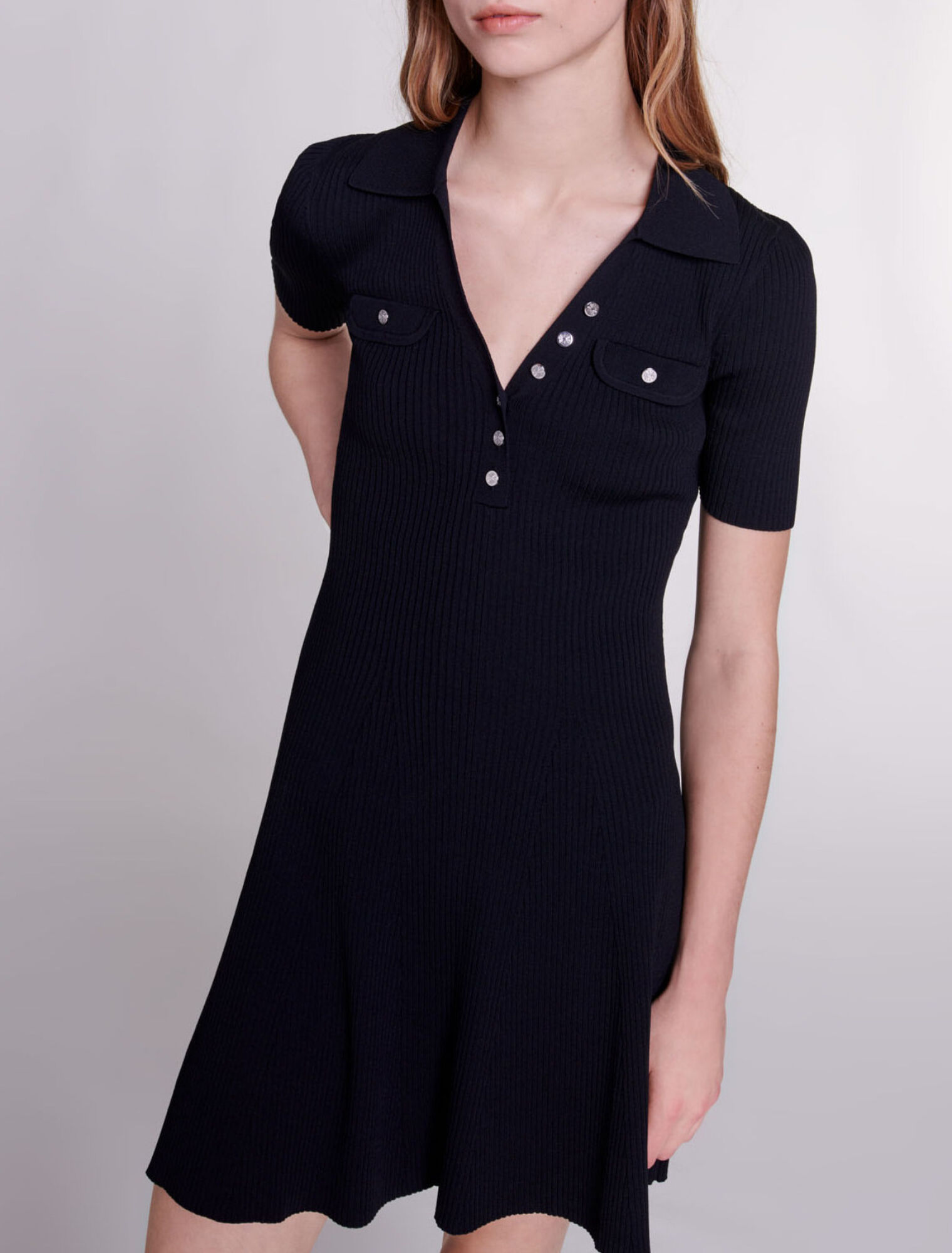 Vestido corto de punto