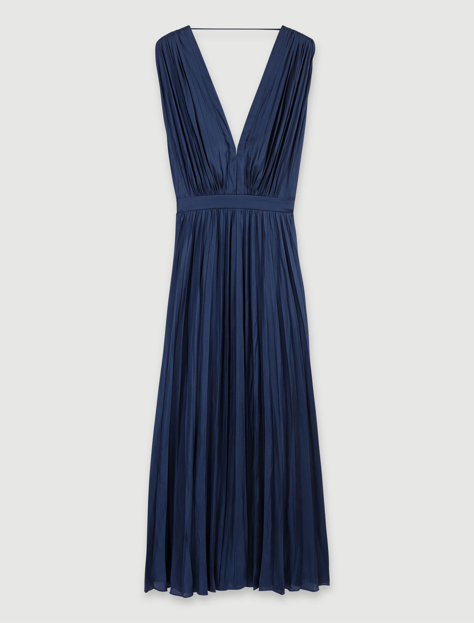 Vestido largo plisado