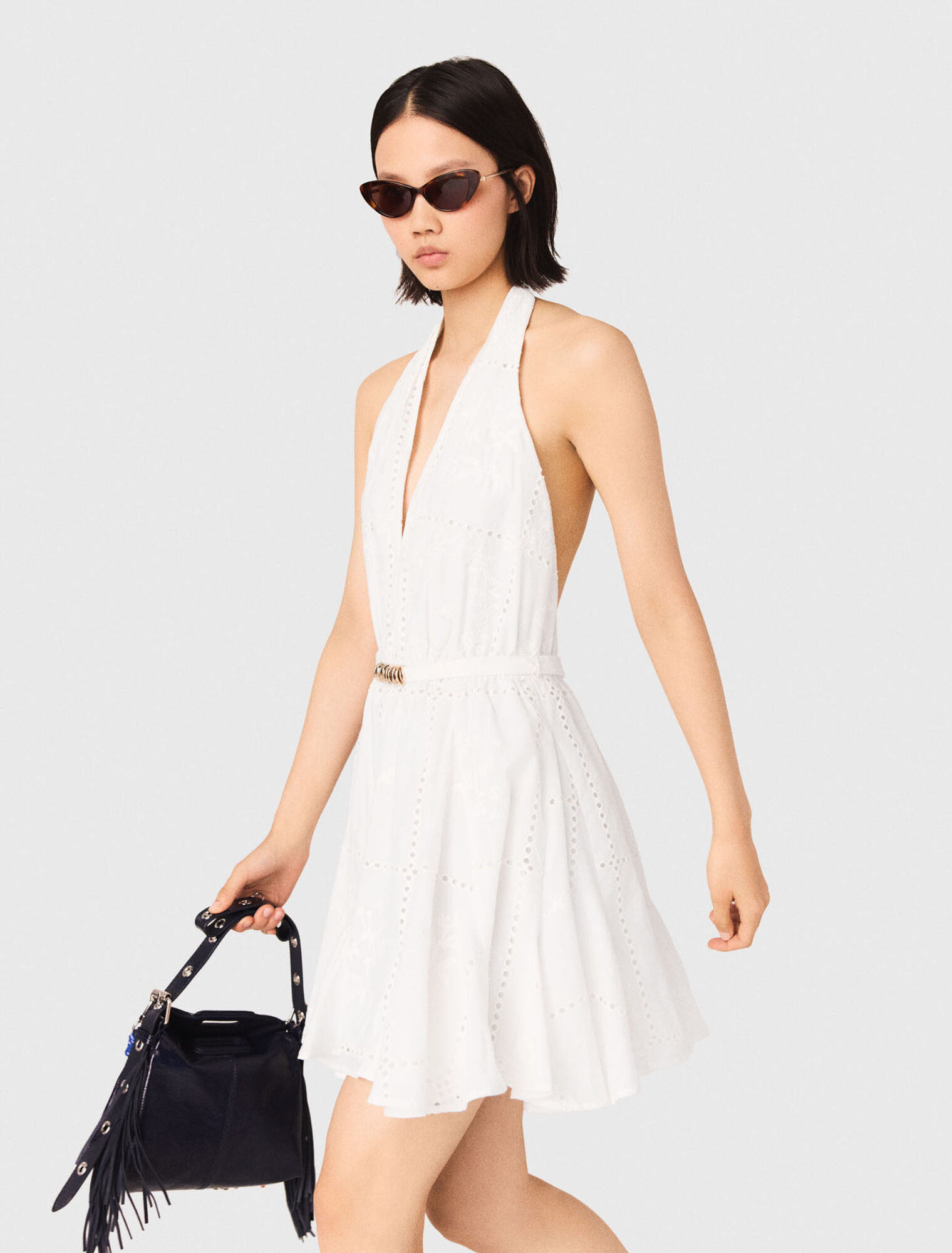 Vestido corto bordado espalda